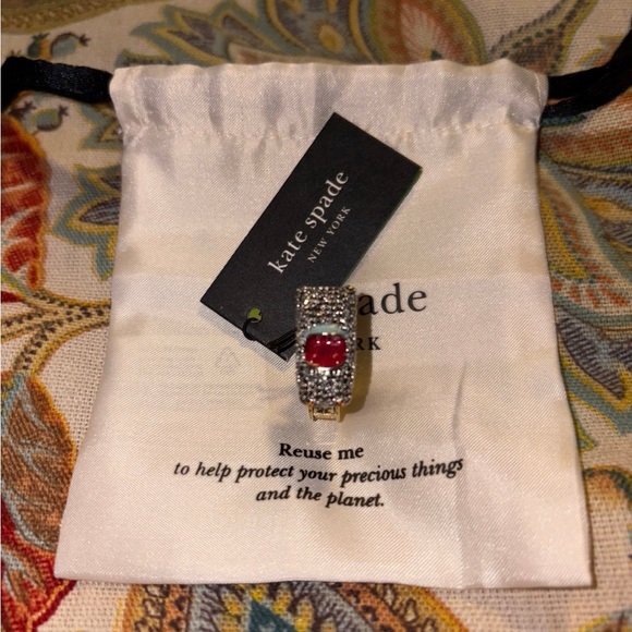 Kate Spade New York Minute Car Charm Ring Size 7 NWT - Picture 5 of 6